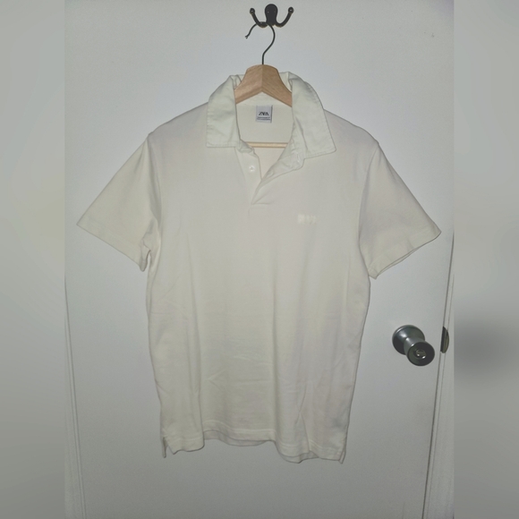 Mens zara polo shirt white medium - Picture 2 of 5